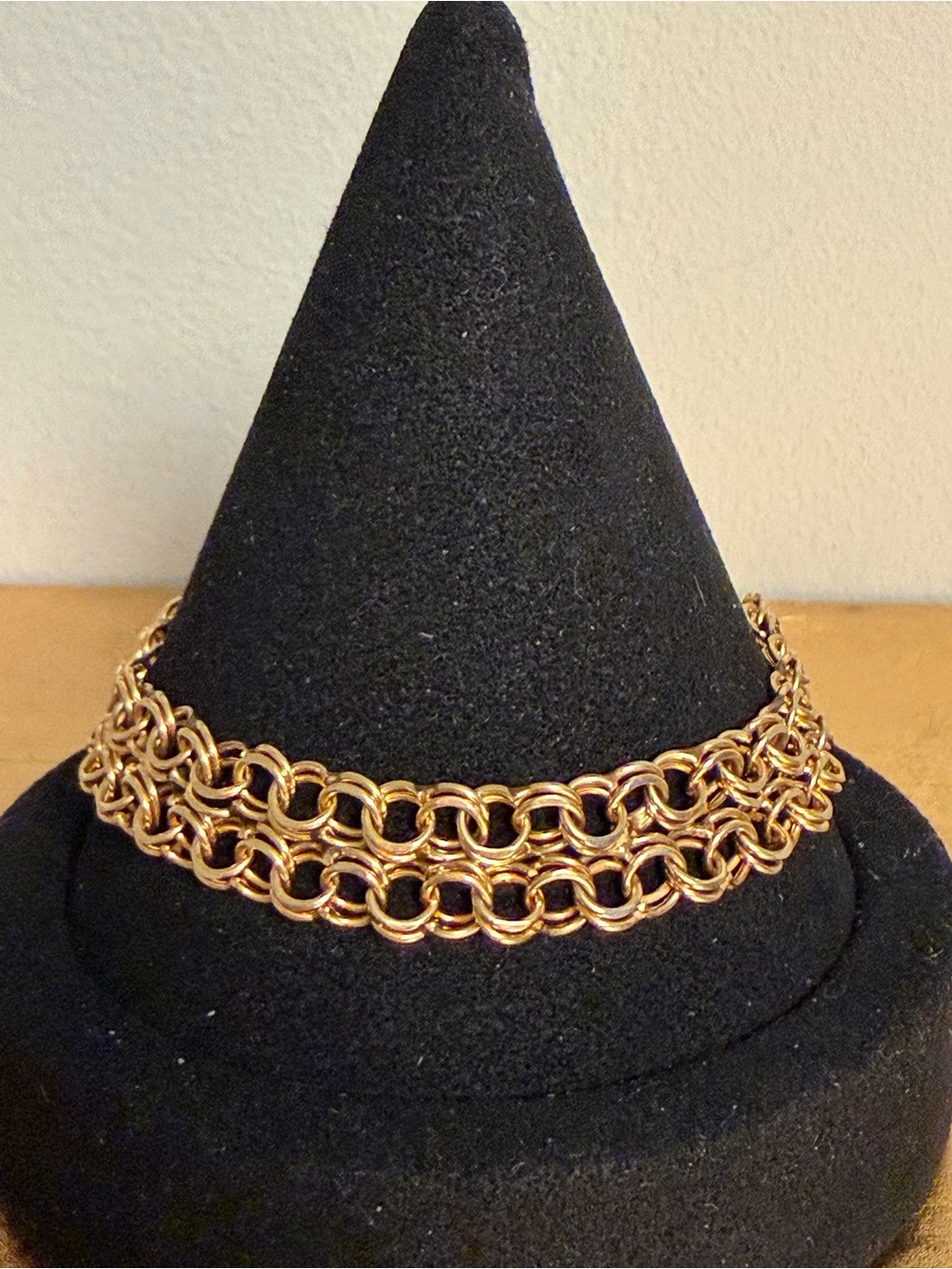 Vintage 14K Yellow Gold Double-Row Rolo / Belcher Link Bracelet – 16.61 Grams